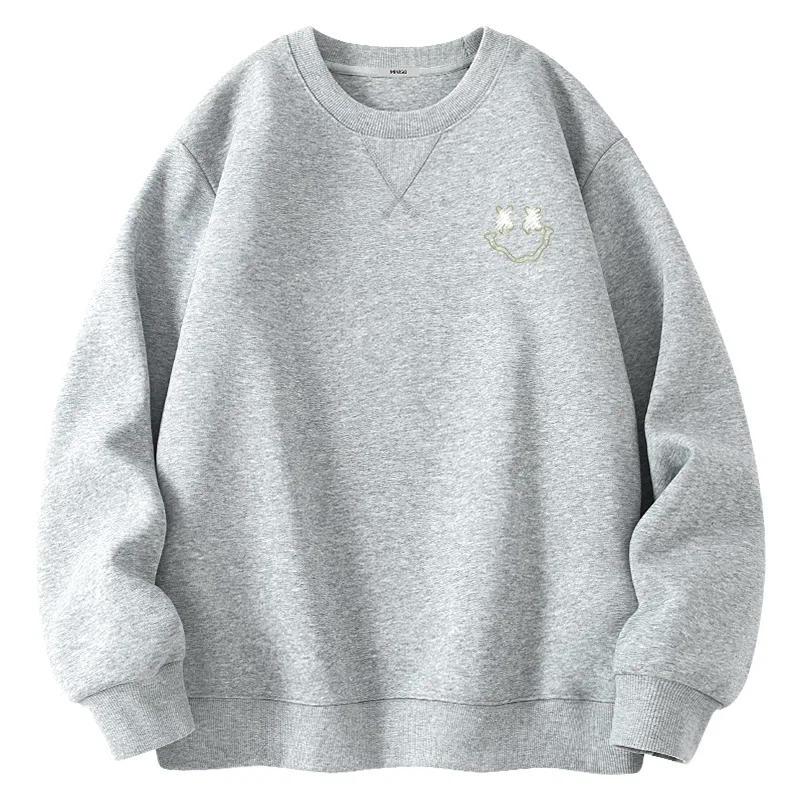 Детский свитшот хлопковый MINISO, Heather Gray (B Smile Wreath Chest Logo)