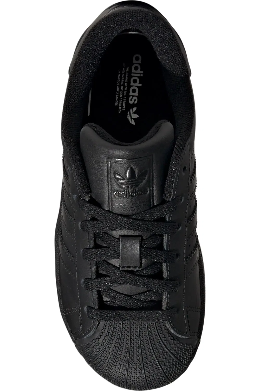 Кроссовки детские с защитой пальцев Superstar II adidas, черный/ черный/ черный — фото 4