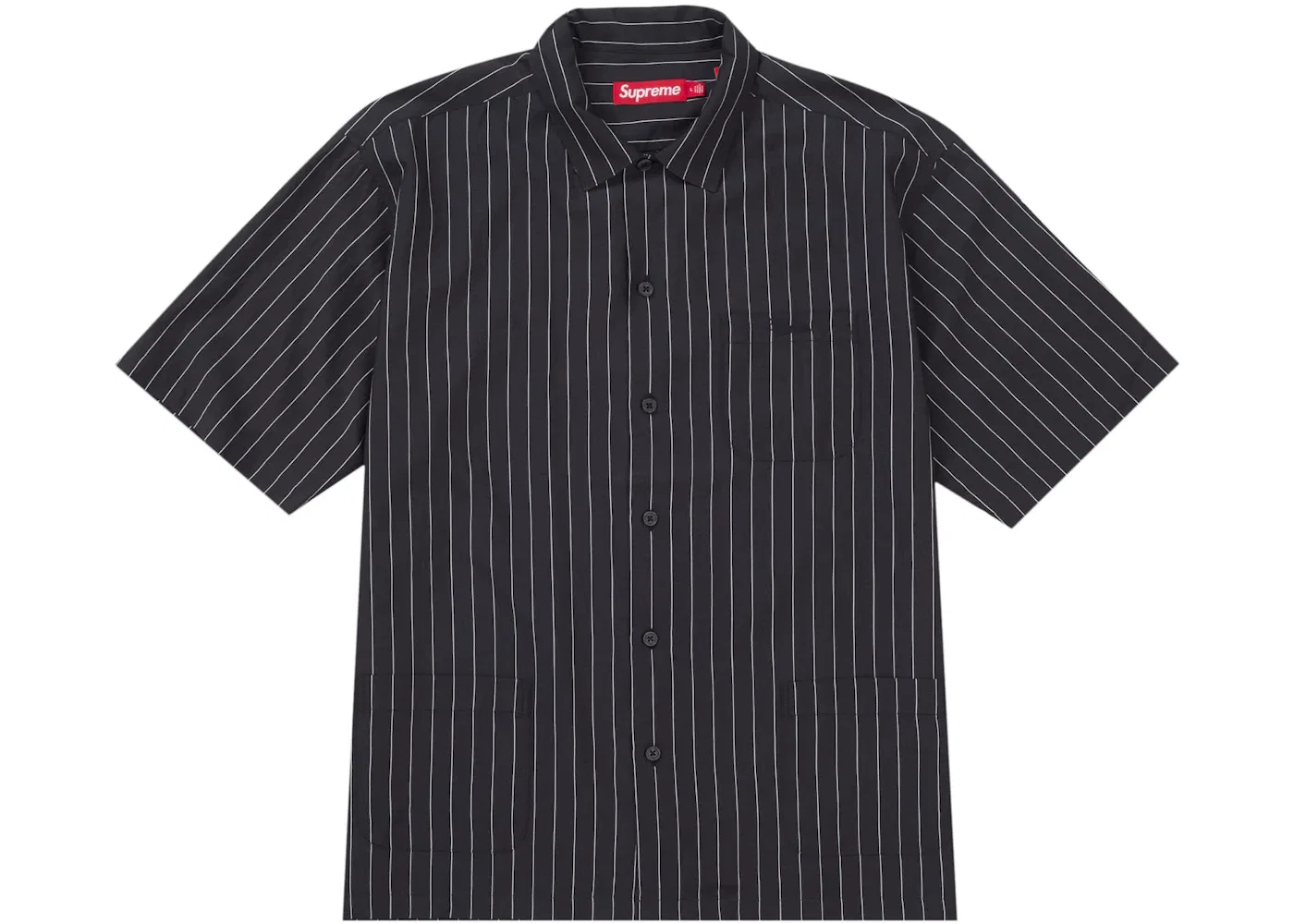 Мужская пижамная рубашка с коротким рукавом Supreme Stripe S/S Pajama Shirt Supreme, Black