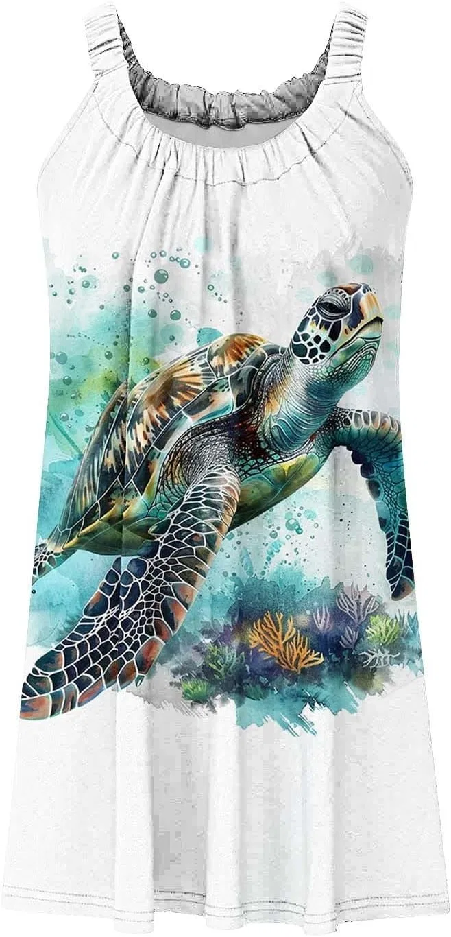 Женское пляжное мини-платье с тропическим принтом, Multicolor — фото 4
