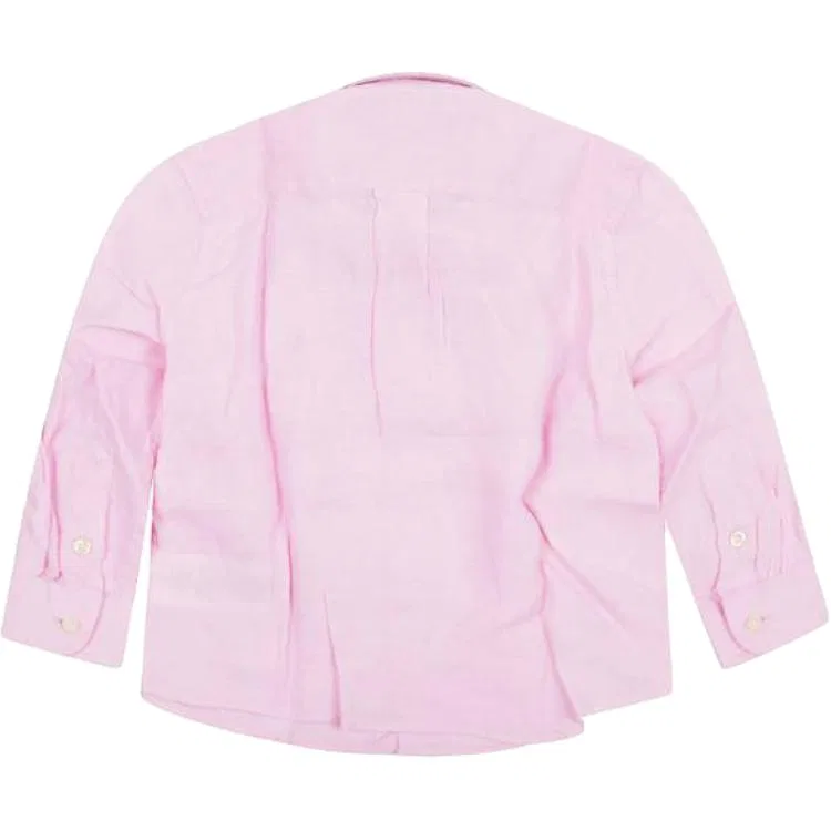 Детская рубашка хлопковая Polo Ralph Lauren, Pink — фото 3