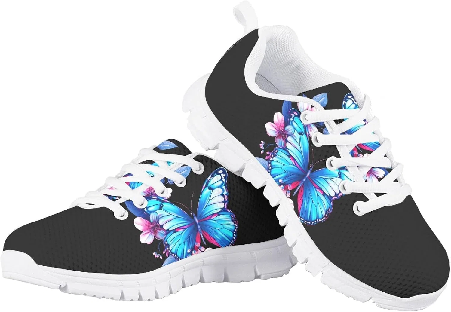 Детские кроссовки для девочек с дышащей сеткой Yzaoxia, Flower Butterfly — фото 4