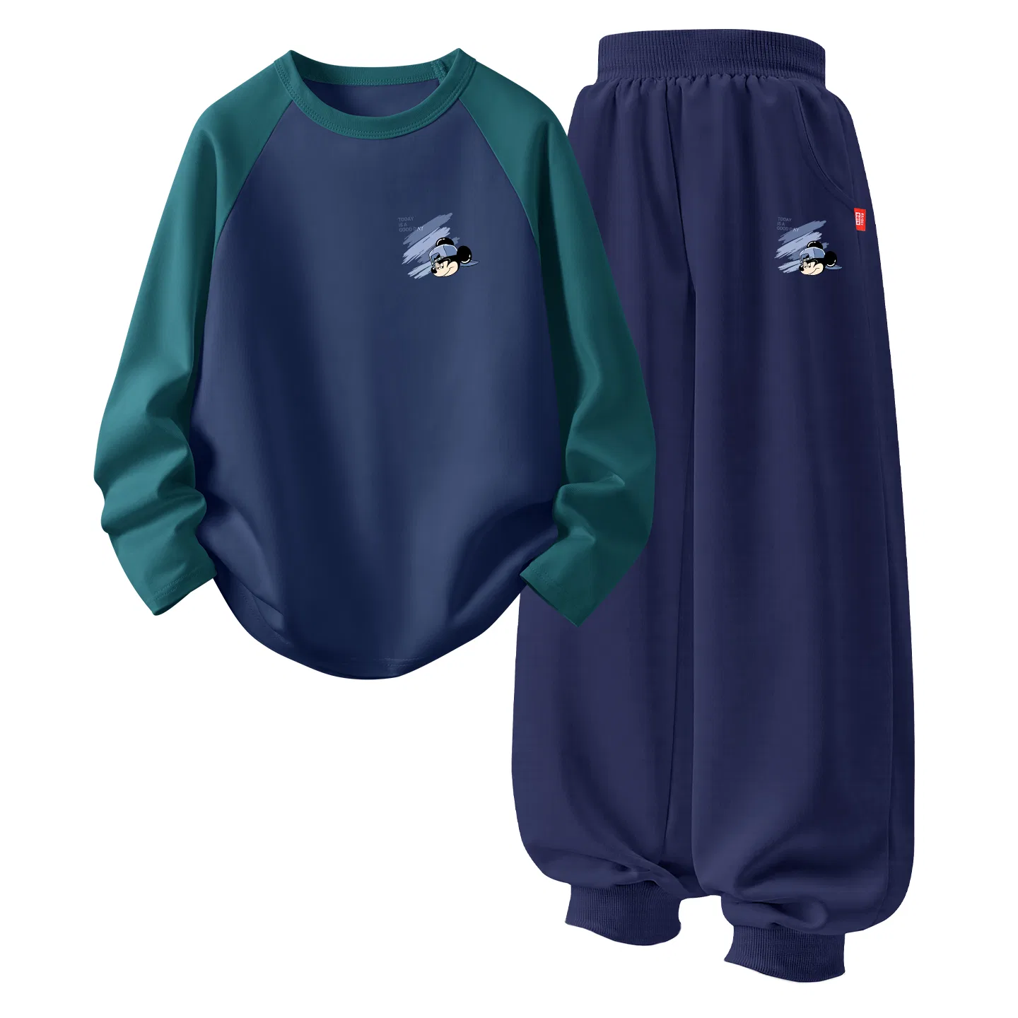 Детский комплект спортивной одежды с принтом Disney, Di Graffiti K, Navy Blue