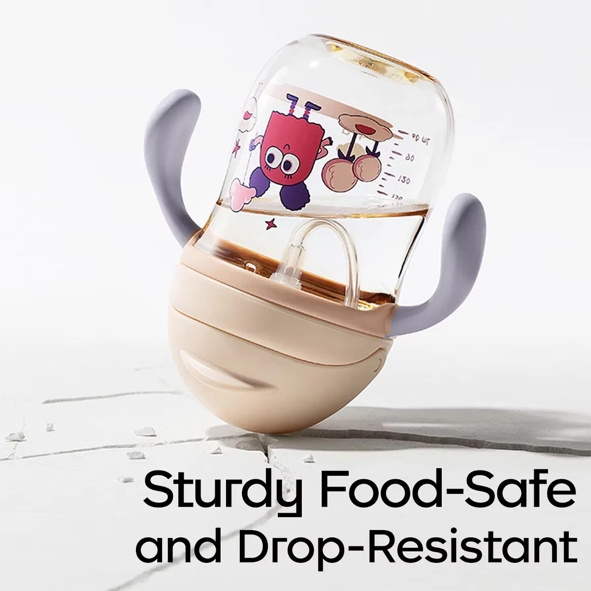 Поильник детский 240 мл с эргономичной ручкой, комплект из 2 штук, Classic Baby Training Cup Bc Babycare, Green & Yellow — фото 2