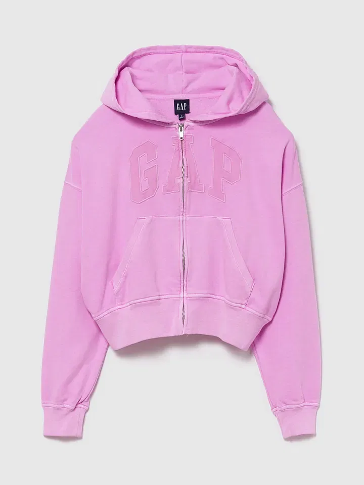 Женская свободная джоггер-куртка с капюшоном GAP, Pink