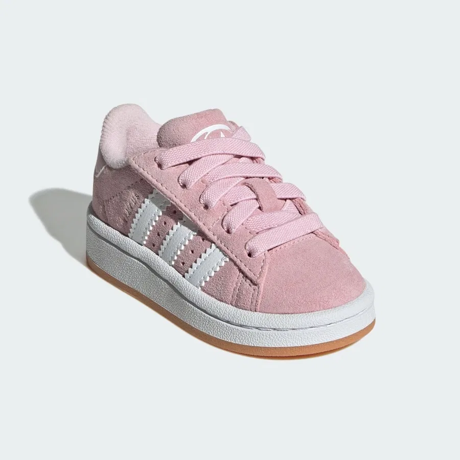Детские кроссовки с эластичными шнурками Campus 00s adidas, Розово-белый — фото 3