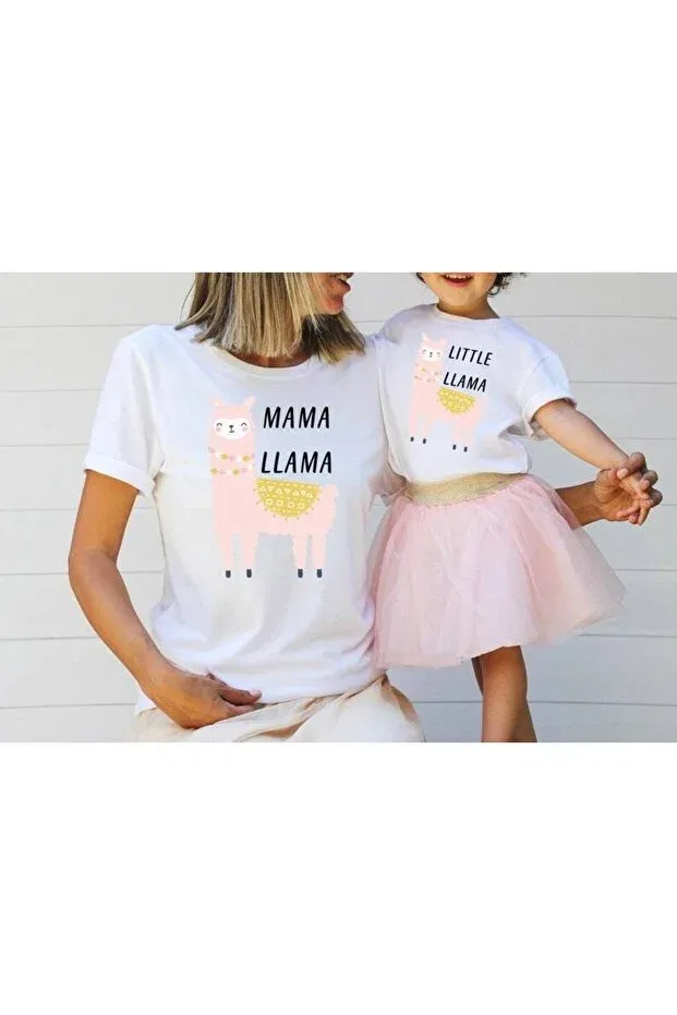 Мужская футболка с принтом mother and daughter Pink Sky, White