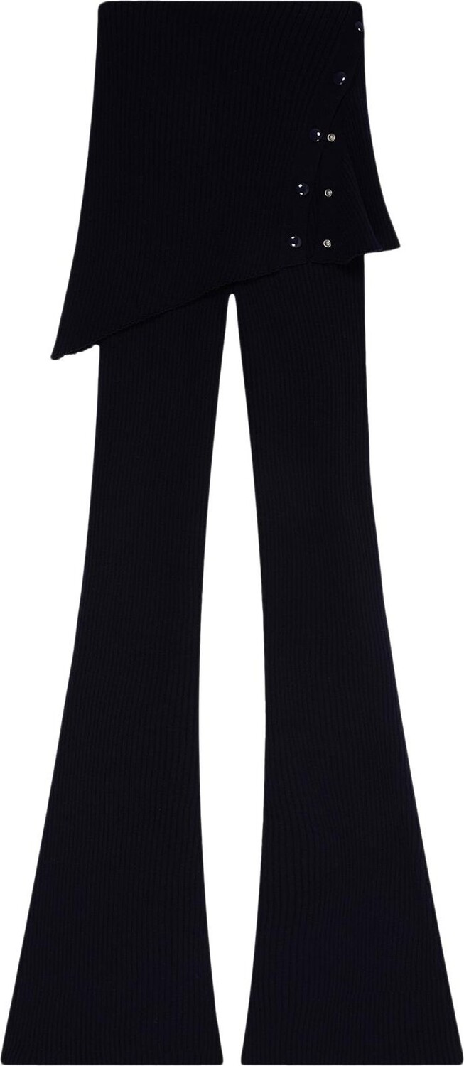 

Брюки Courrèges Over-Skirt Rib Knit Pants 'Black', черный