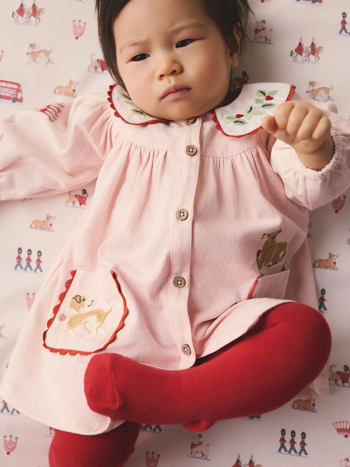 Платье детское с принтом Pink Dog, Cath Kidston Next, розовый — фото 2