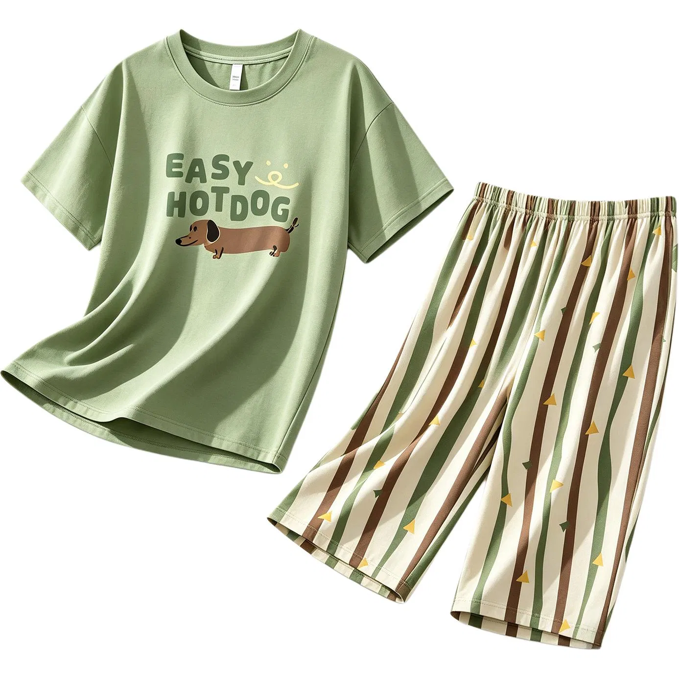 Детский комплект пижам Red bean, Z5006-Green Wild Sausage