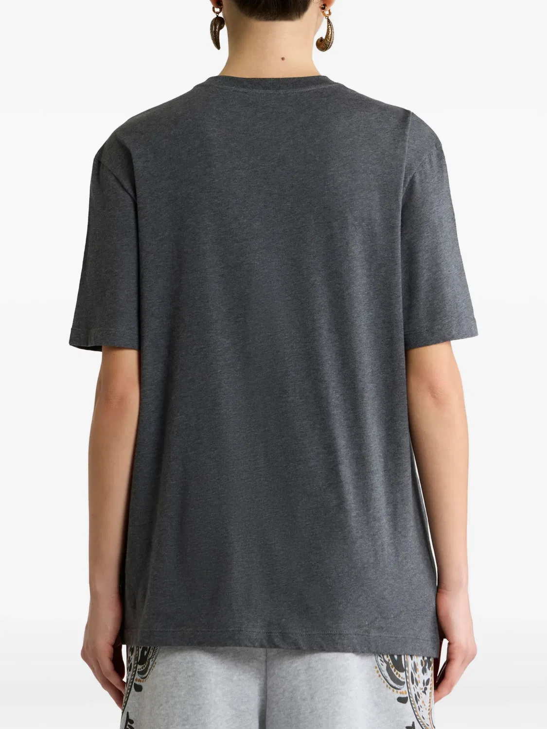 ETRO Футболка из хлопка с принтом жирафов, серый — фото 3