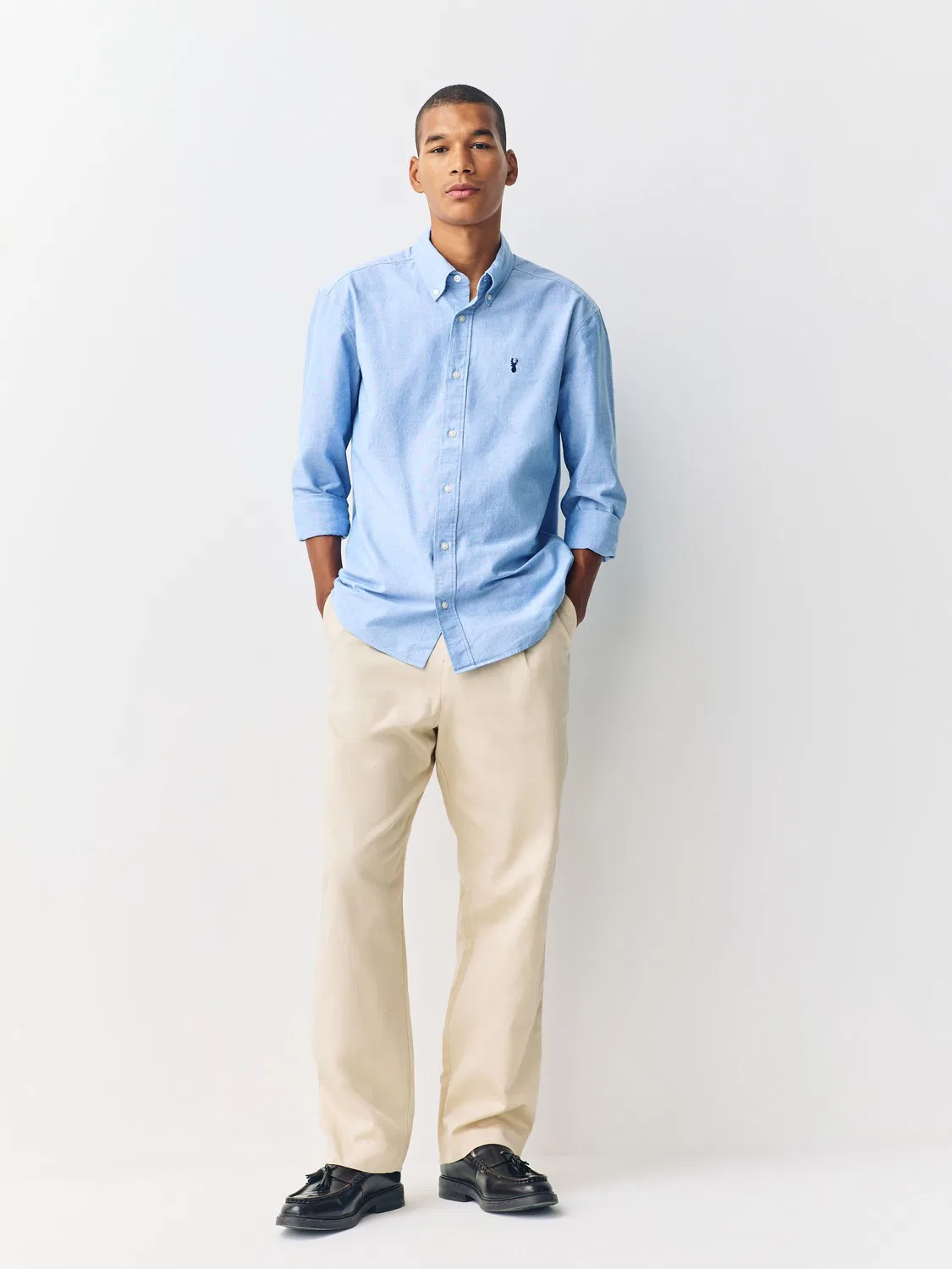 Рубашка оксфордская Slim Fit, Light Blue Next — фото 3