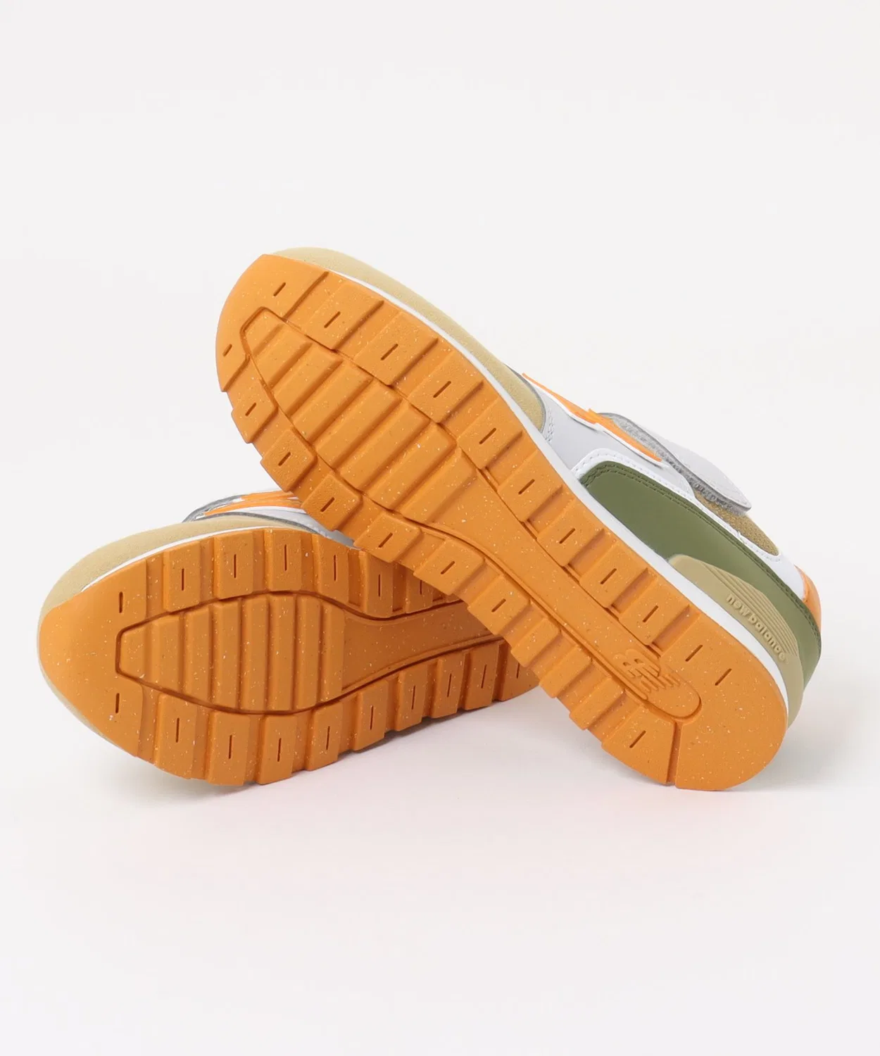 Детские кроссовки с липучкой и шнурком 996 v3 New Balance, Beige/Orange — фото 3