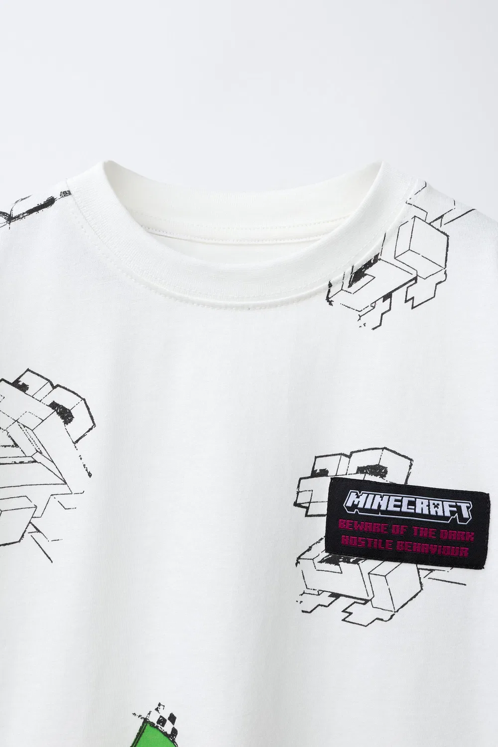 MINECRAFT MOJANG AB. Футболка с принтом ZARA, White — фото 3