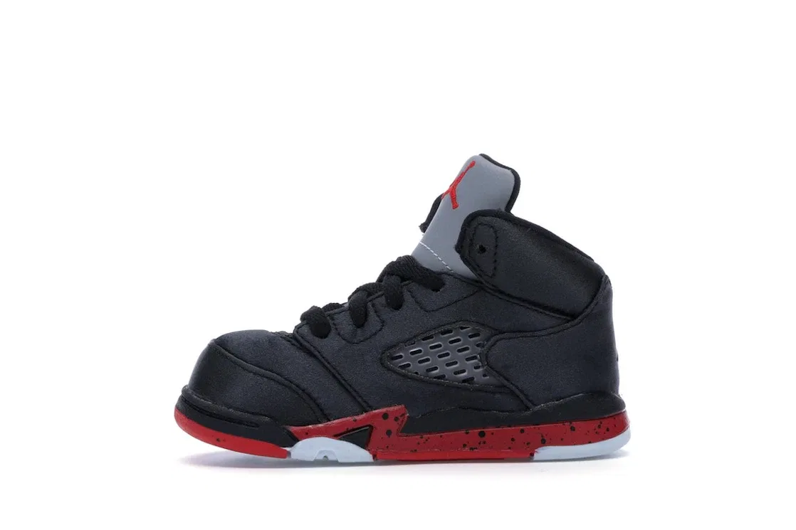Детские кроссовки Lifestyle с принтом Jordan 5 Retro, Black/University Red — фото 3
