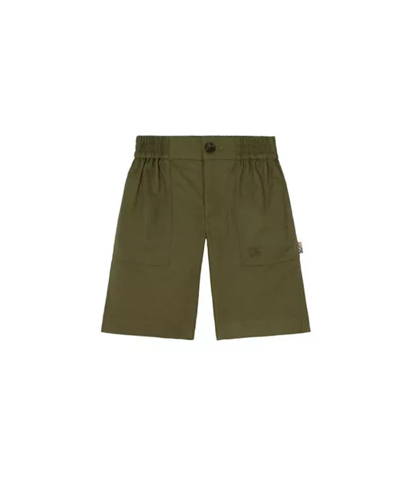 Детские шорты для мальчиков хлопковые с карго-карманами Burberry, Military Green