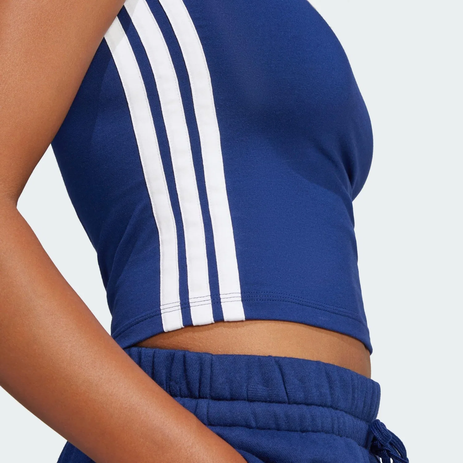 Детская футболка с длинным рукавом Essentials 3-Stripes Slim Adidas, Цвет Dunkelblau / Weiss — фото 4