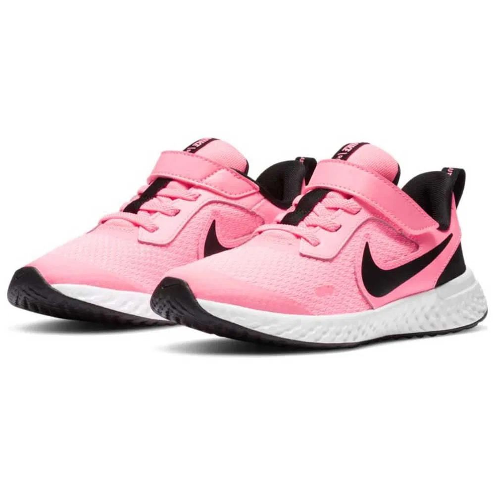 Детские кроссовки для бега с принтом Bq5672-602-11c NIKE, Sunset Pulse Black White — фото 4