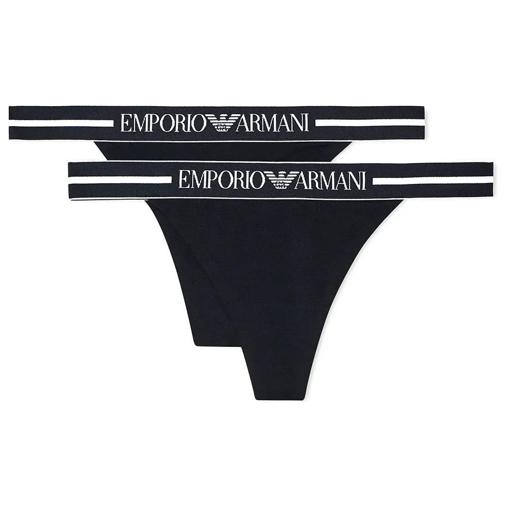 Женские трусы-слипы с принтом Emporio armani, Black