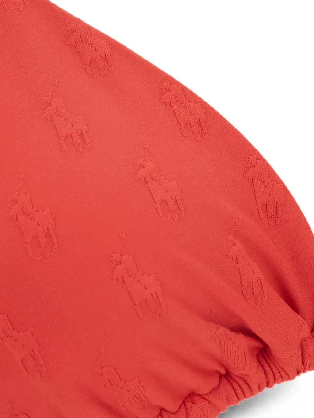 Верх бикини-треугольник с жаккардовым логотипом Polo Ralph Lauren, красный — фото 3