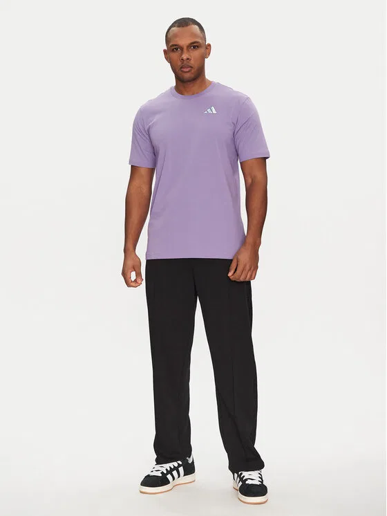 Футболка regular fit Earth Day Graphic Adidas, фиолетовый — фото 2