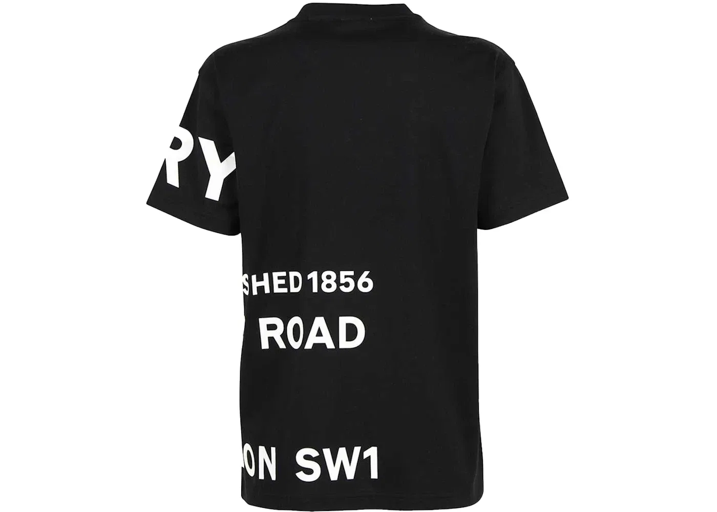 Женская футболка свободного кроя с принтом Horseferry Print Burberry, Black/White — фото 2