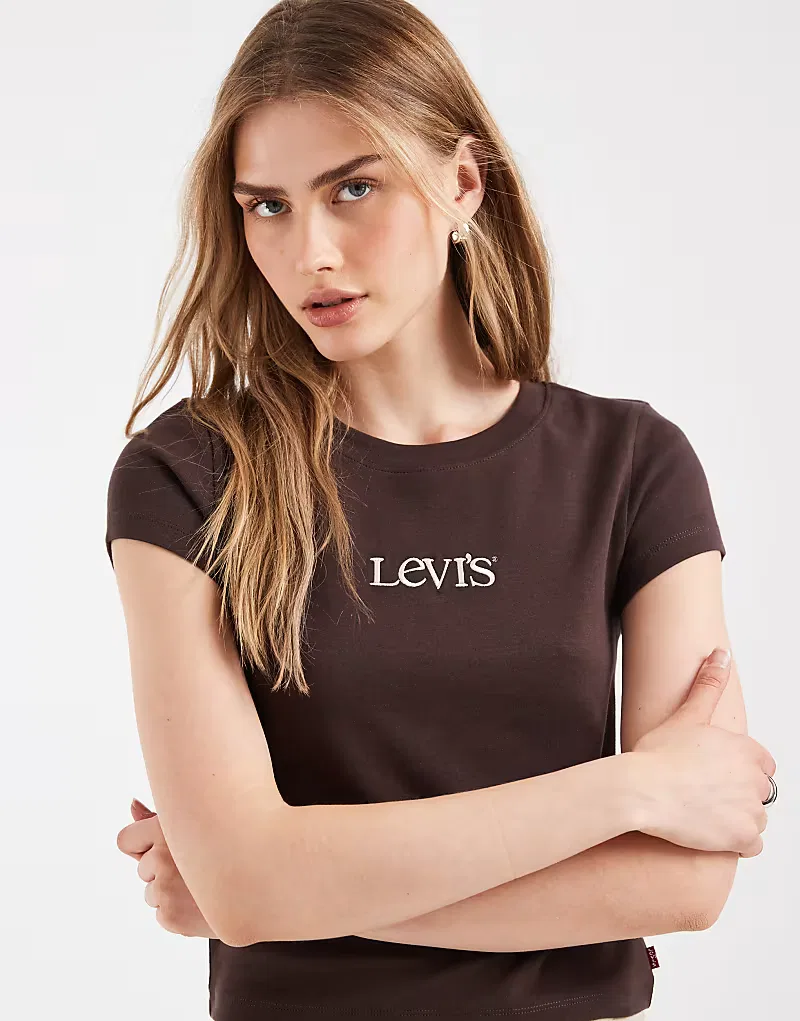Футболка baby essential Levi's, коричневый