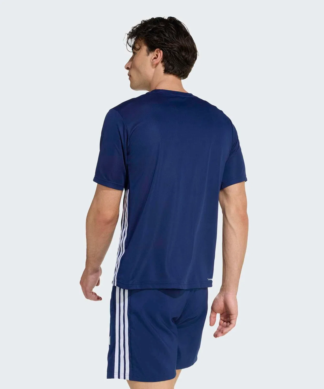 Мужская футболка с длинным рукавомс тремя полосками Adidas, Синий — фото 2