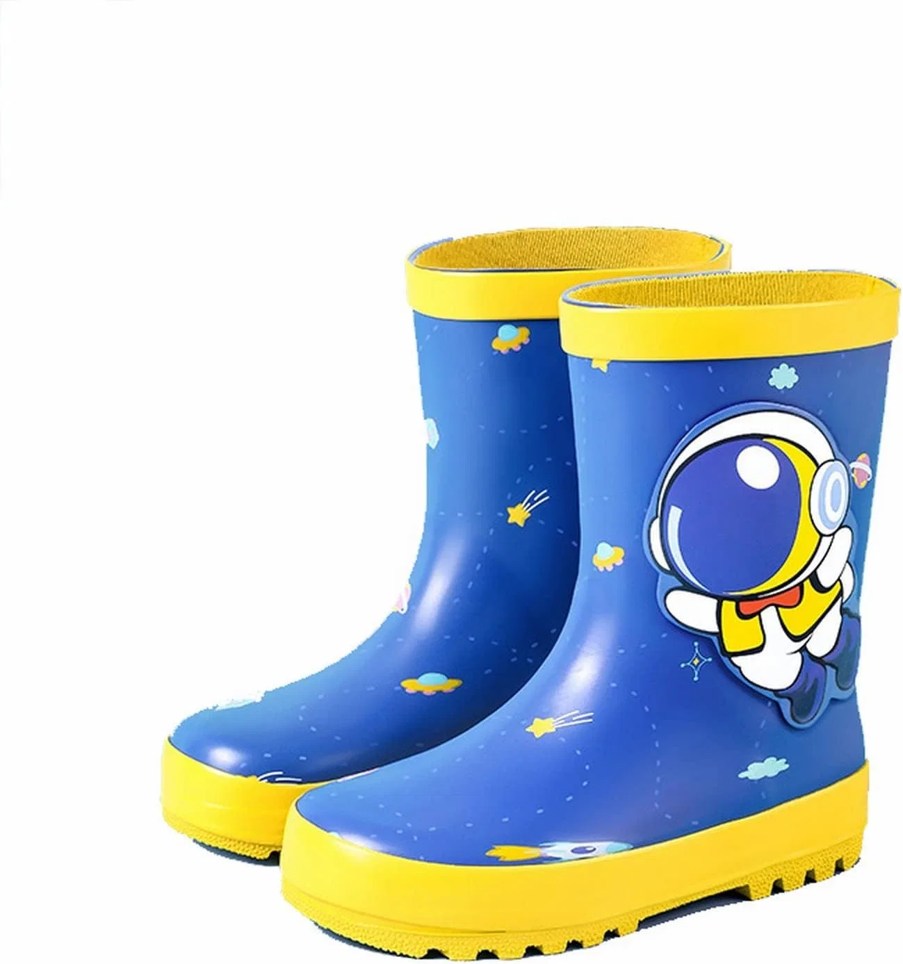 Детские резиновые сапоги для девочек и мальчиков с принтом, модель Mid Calf Rain Boots