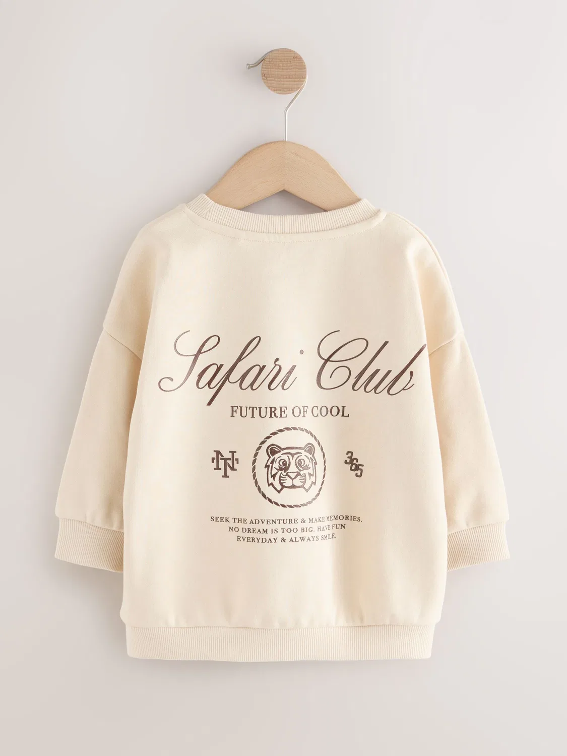 Свитшот с круглым вырезом, с принтом Next, цвет Ecru Safari Club — фото 2
