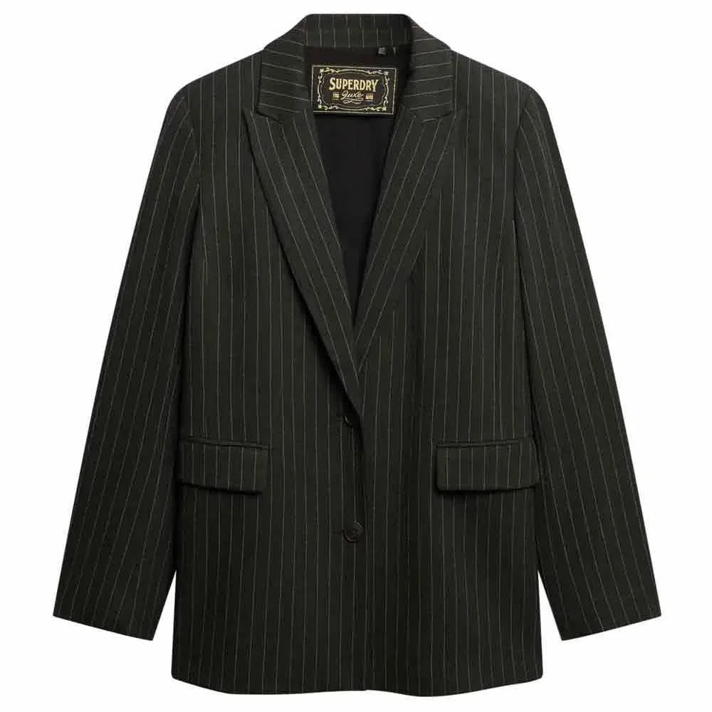 Блейзер Pinstripe Boyfriend Superdry, серый — фото 3