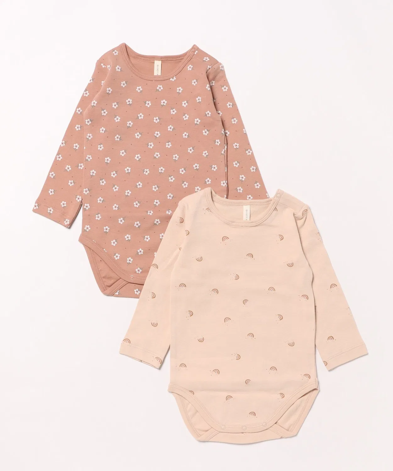 Детский комплект боди с длинным рукавомRose Ditsy, Rainbows Quincy Mae, Pink