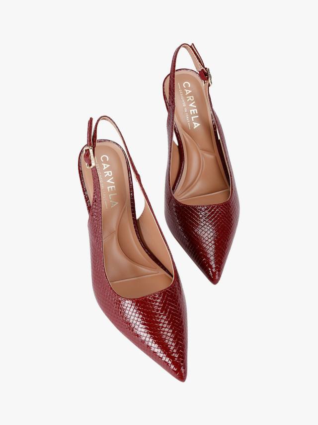 Corletta остроконечные лодочки на каблуке с ремешком Carvela, Red Dark — фото 3