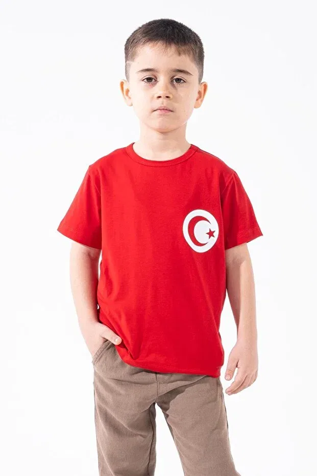 Детская футболка для мальчиков с принтом Trend Baby Kids, Boy Red