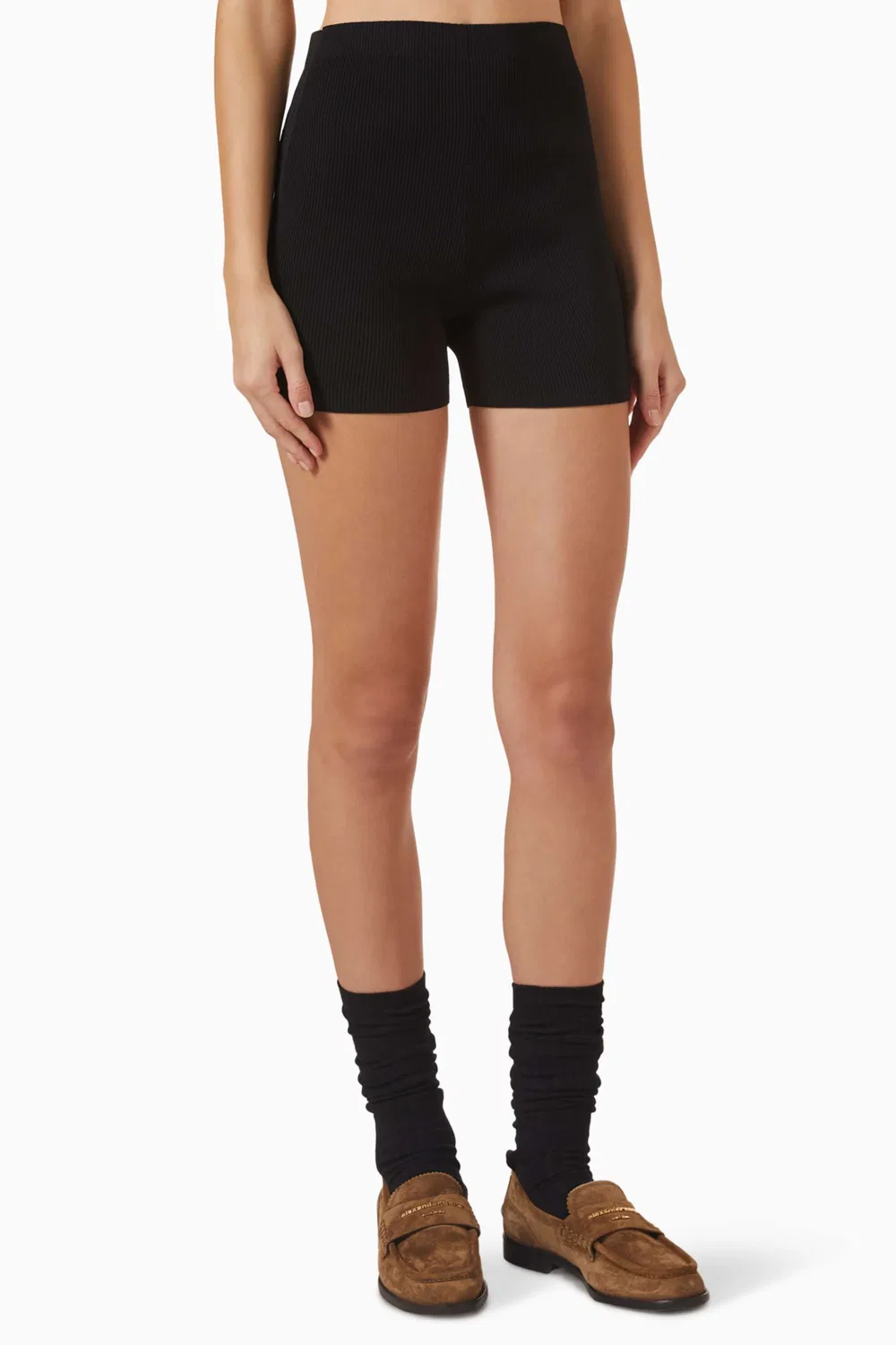 Шорты велосипедки с логотипом Alexander Wang