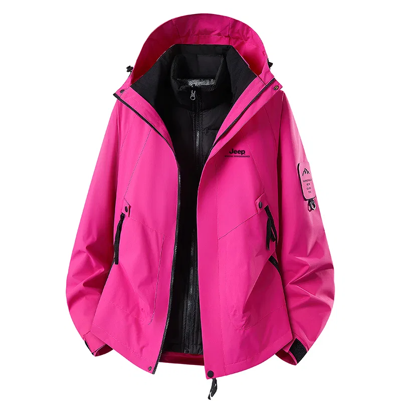 Детский худи с капюшоном и отстегивающейся подкладкой, модель Dragon Fruit Red, Jeep, Dragon Fruit Red