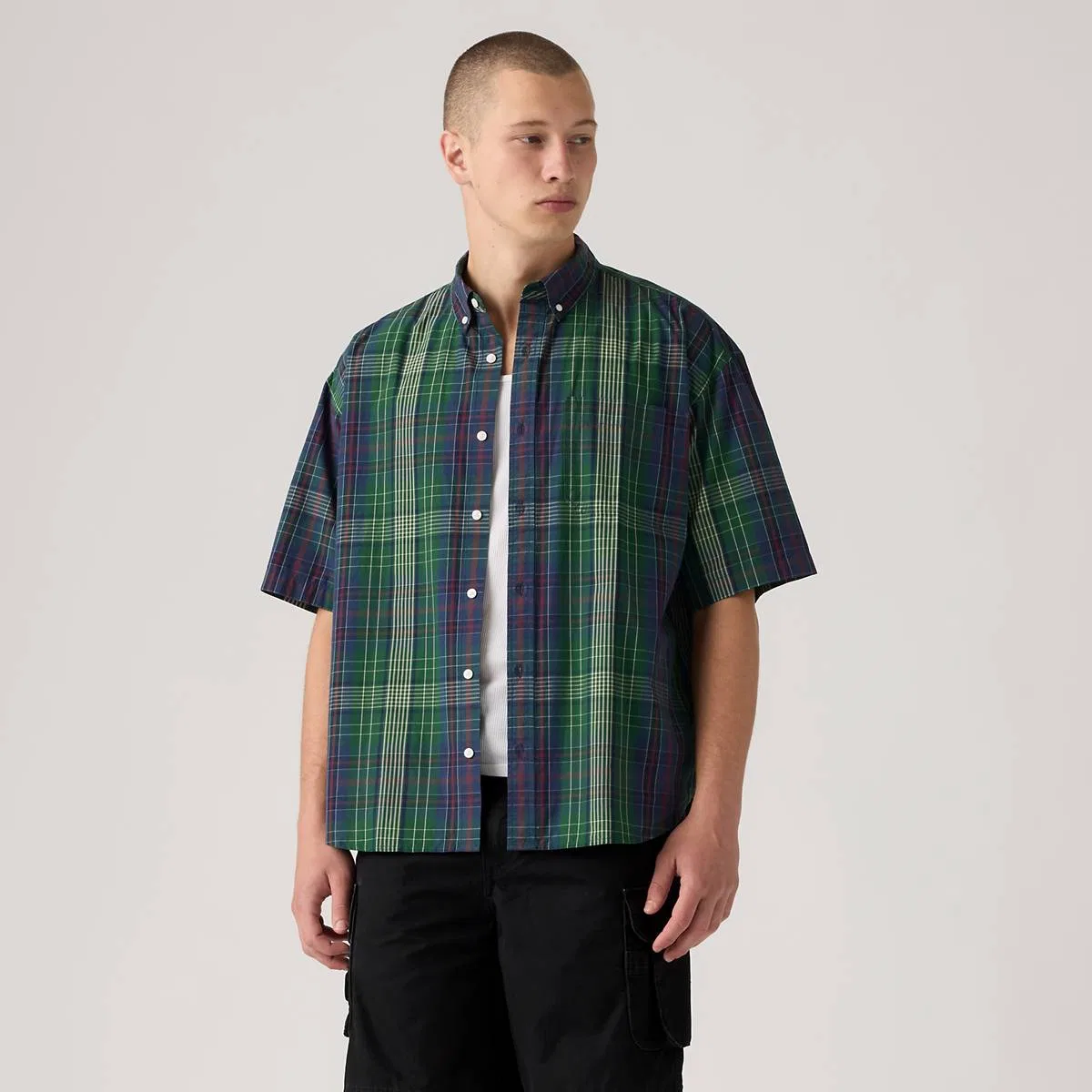 Свободная рубашка Roam Levi's, Theo Plaid Dark Gree - Multi-Color — фото 3