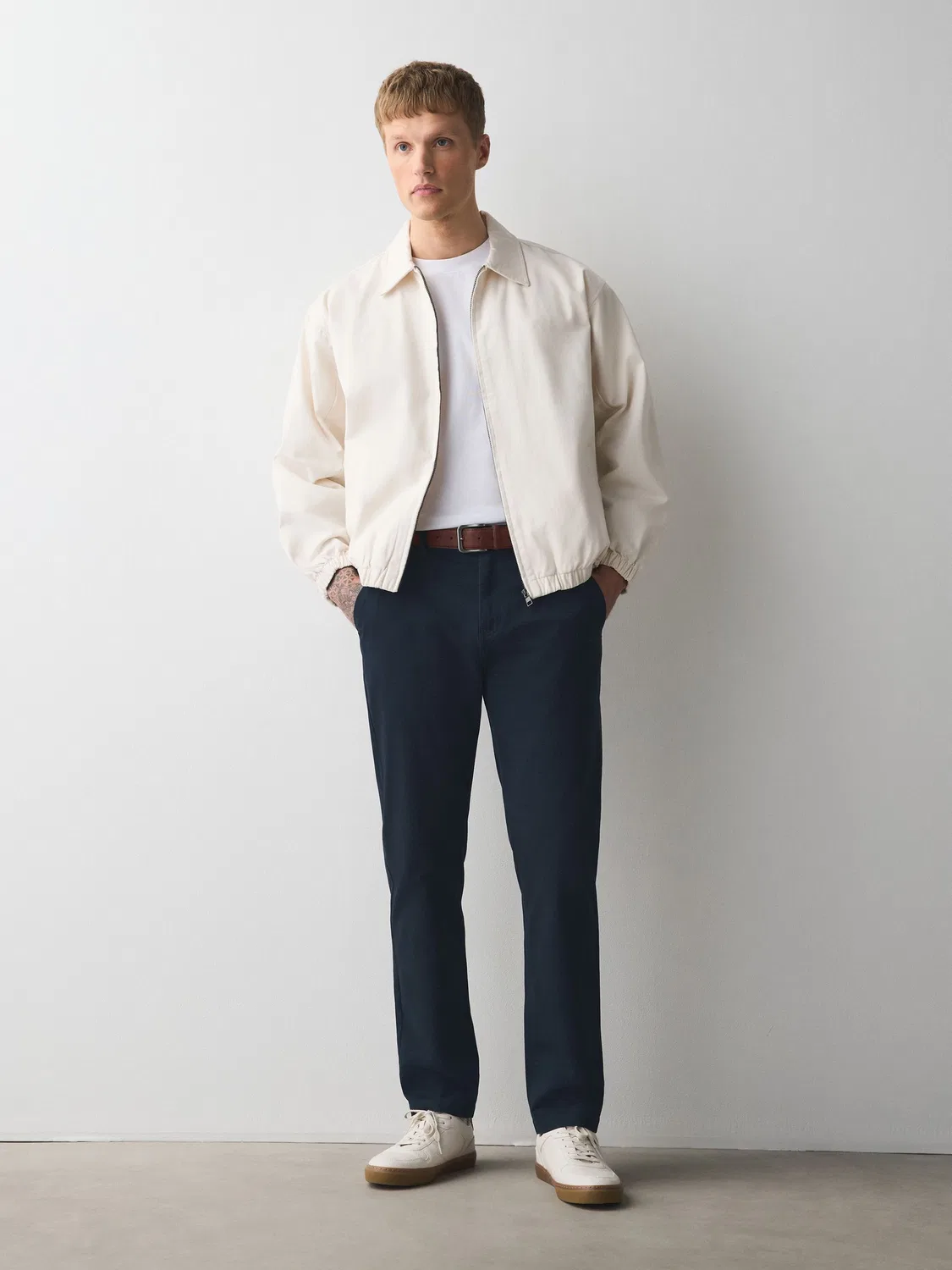 Чинос slim fit с ремнем, Navy Blue Next