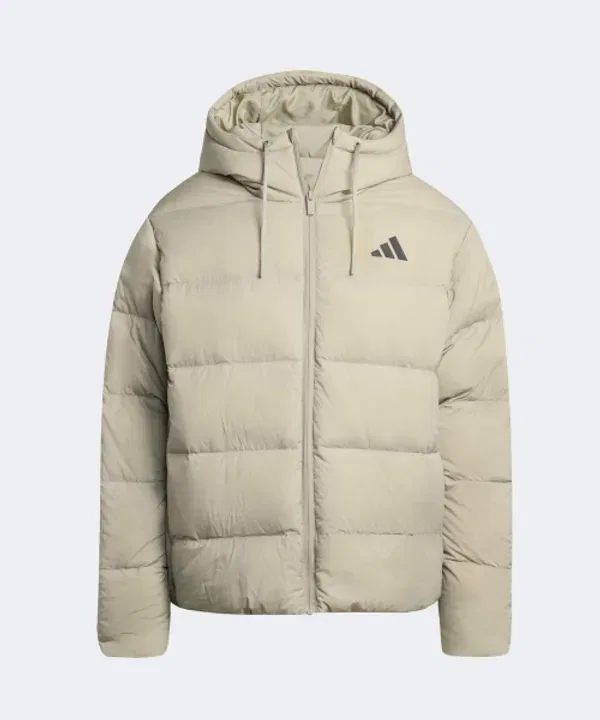 Пуховик с капюшоном Climawarm 3-Stripes Adidas, путти бежевый — фото 4