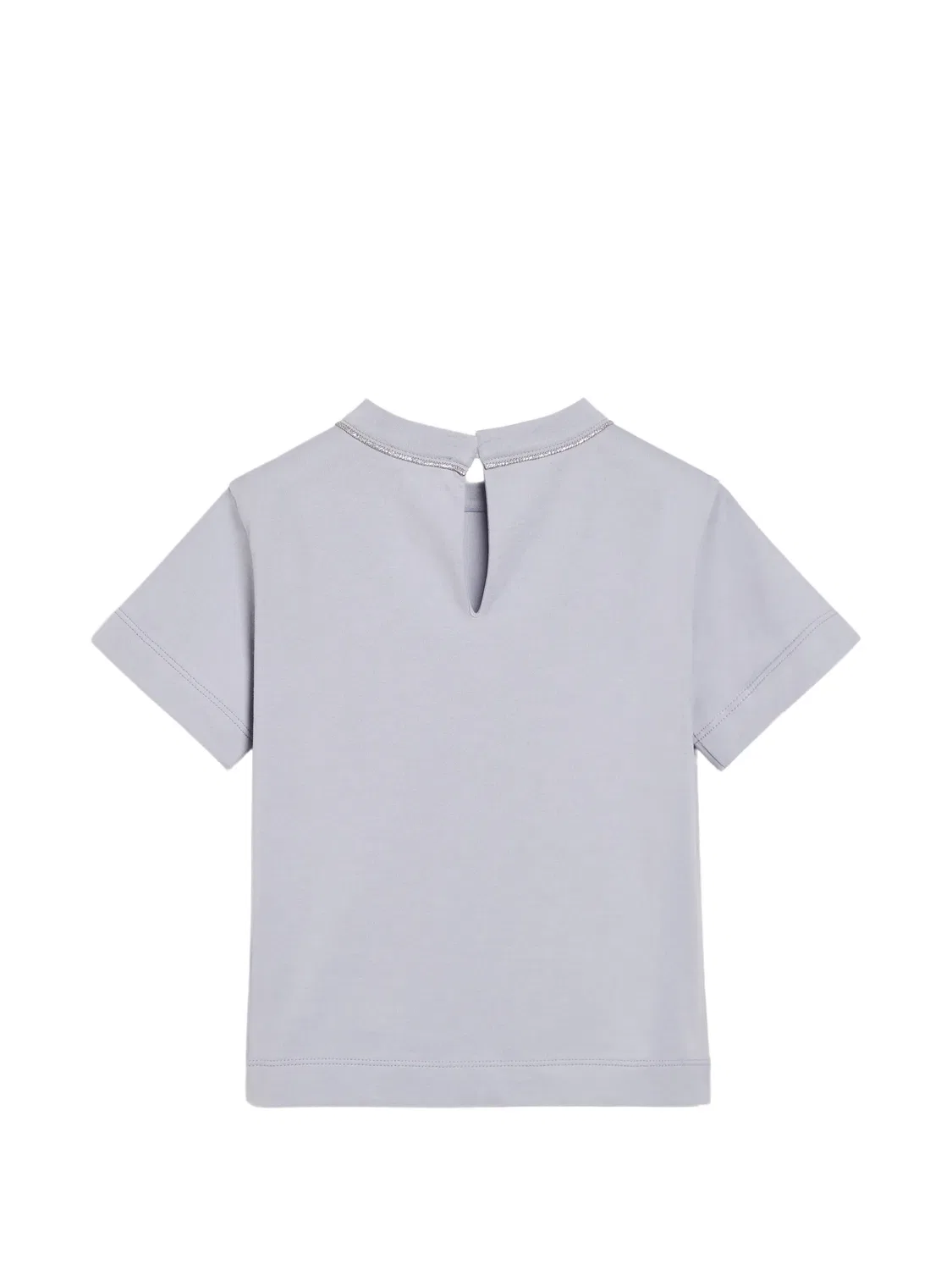 Футболка с кантом Brunello Cucinelli Kids, фиолетовый — фото 2