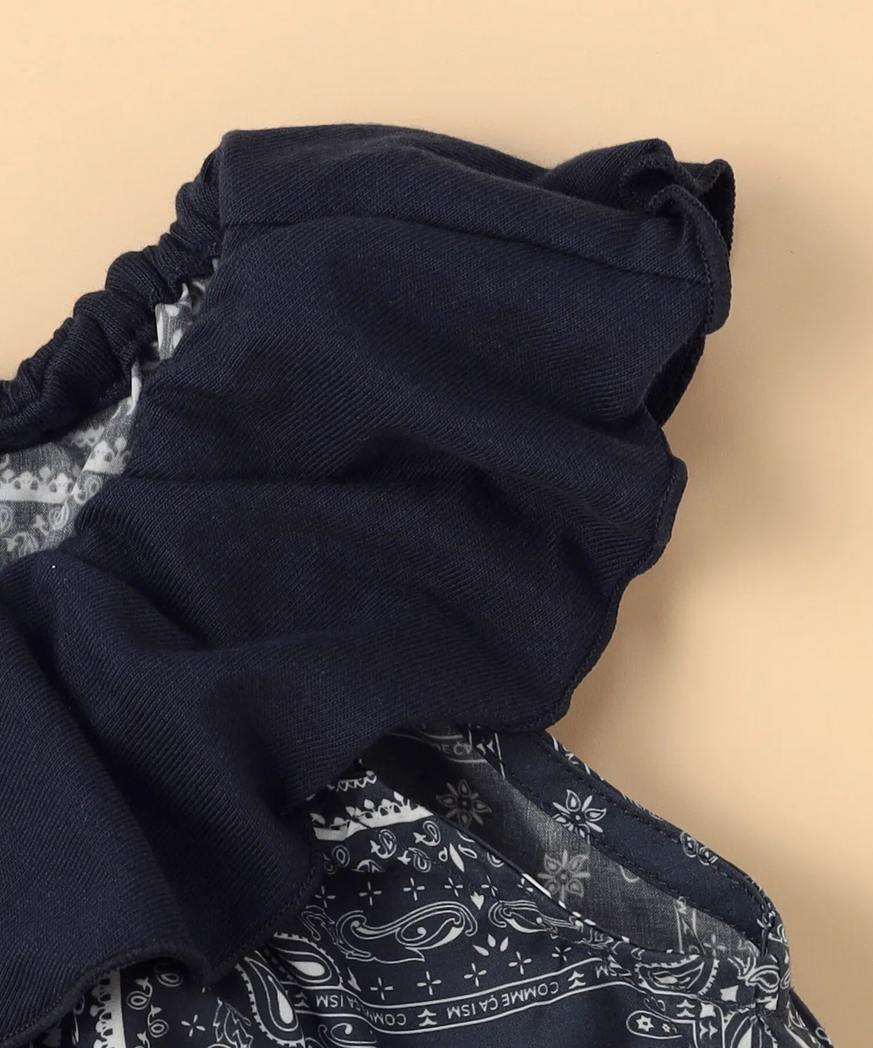 Детская туника без рукавов с воланами Bandana Print COMME CA ISM, Navy — фото 4