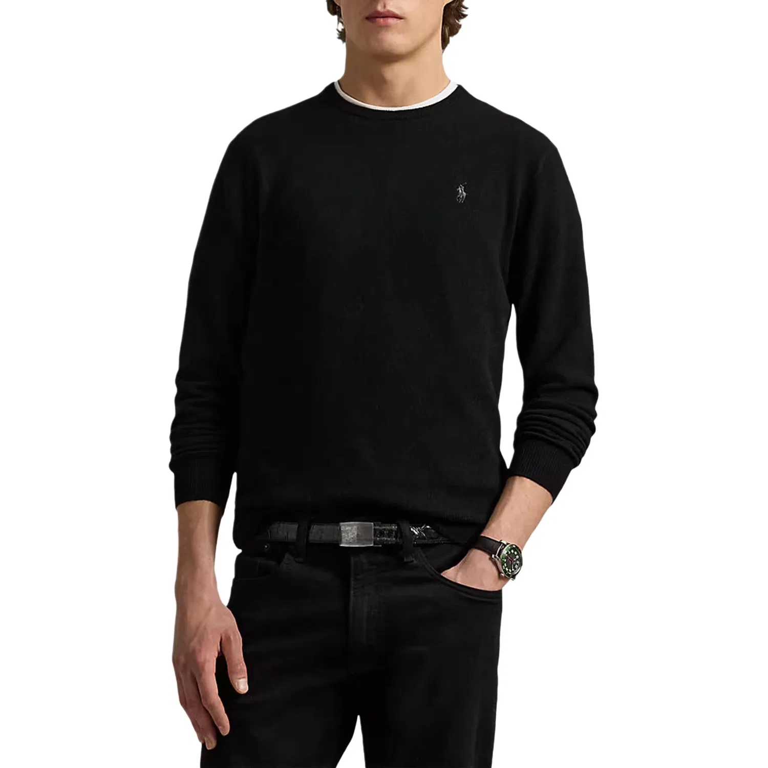 Мужской джемпер Polo Ralph Lauren с вышитым логотипом, Polo Black — фото 4