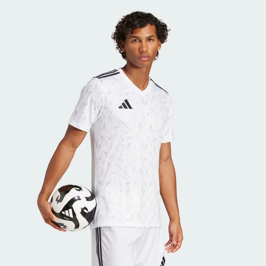 Футболка спортивная с V-образным вырезом Team Icon 25 adidas, Белый — фото 2