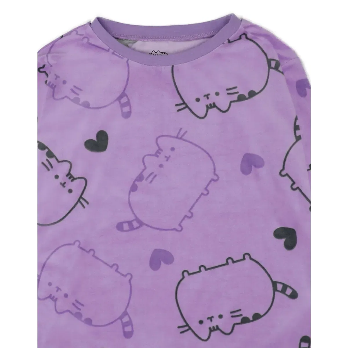 Детский комплект пижамы с длинным рукавом с принтом Pusheen, Purple — фото 4