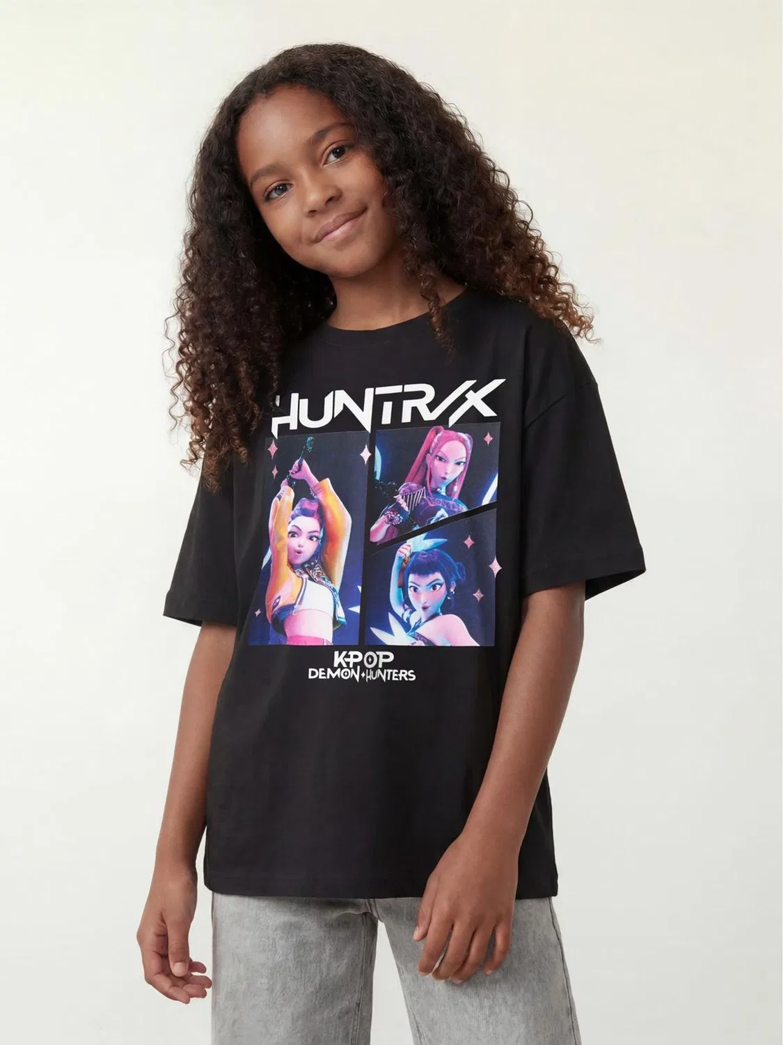 Футболка с принтом KPOP Demon Hunters Name It, черный