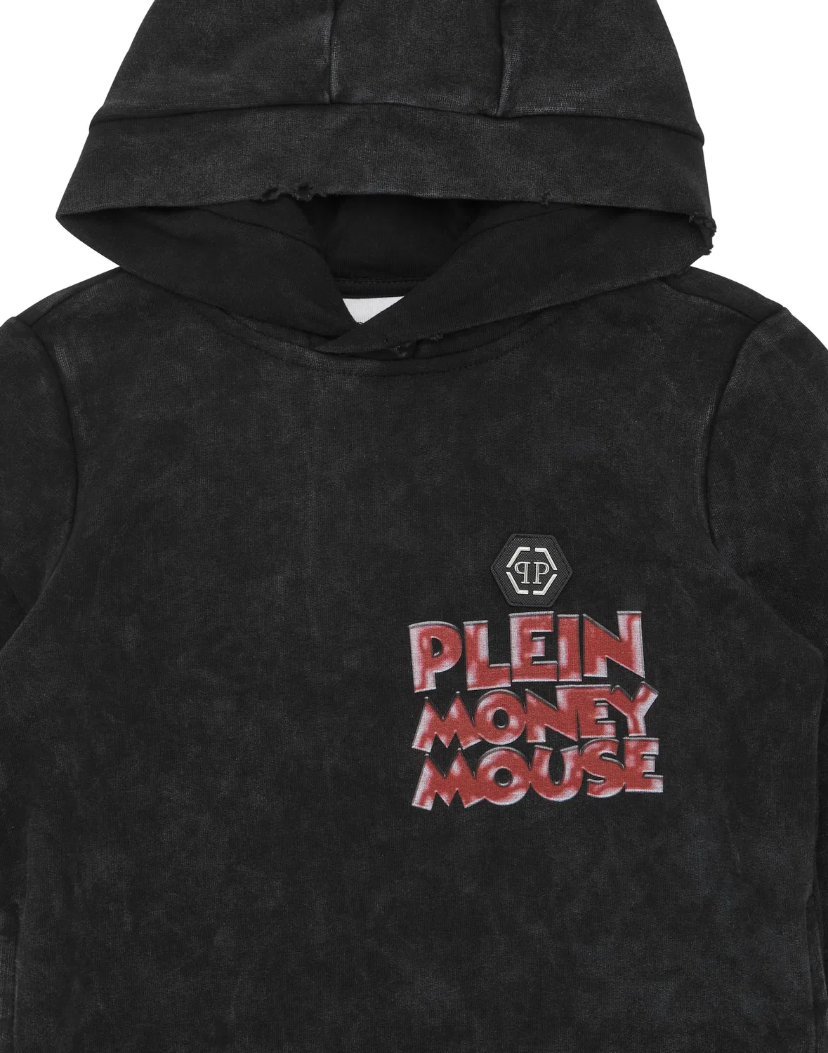 Детское худи с капюшоном с принтом Money Mouse PHILIPP PLEIN, черный — фото 3