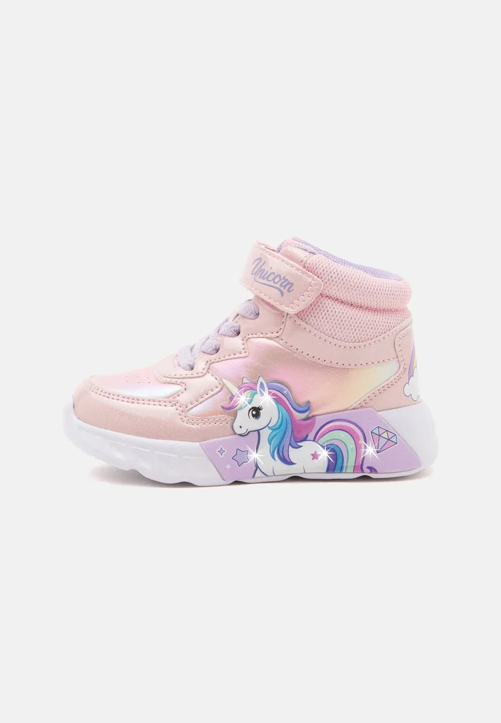 Туфли с мигающим единорогом - высокие кроссовки Friboo By Zalando, Pink