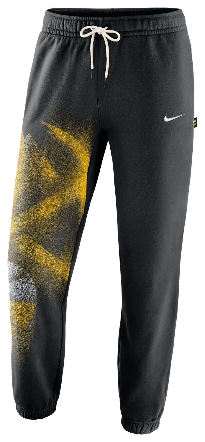 Мужские флисовые штаны с технологией Therma-FIT Nuggets Basketball Icon Nike, черно-белый — фото 3