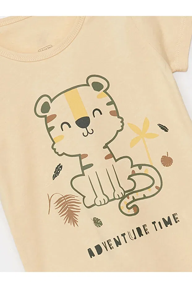 Детская футболка для мальчиков с принтом Zeyderkids, Beige — фото 2