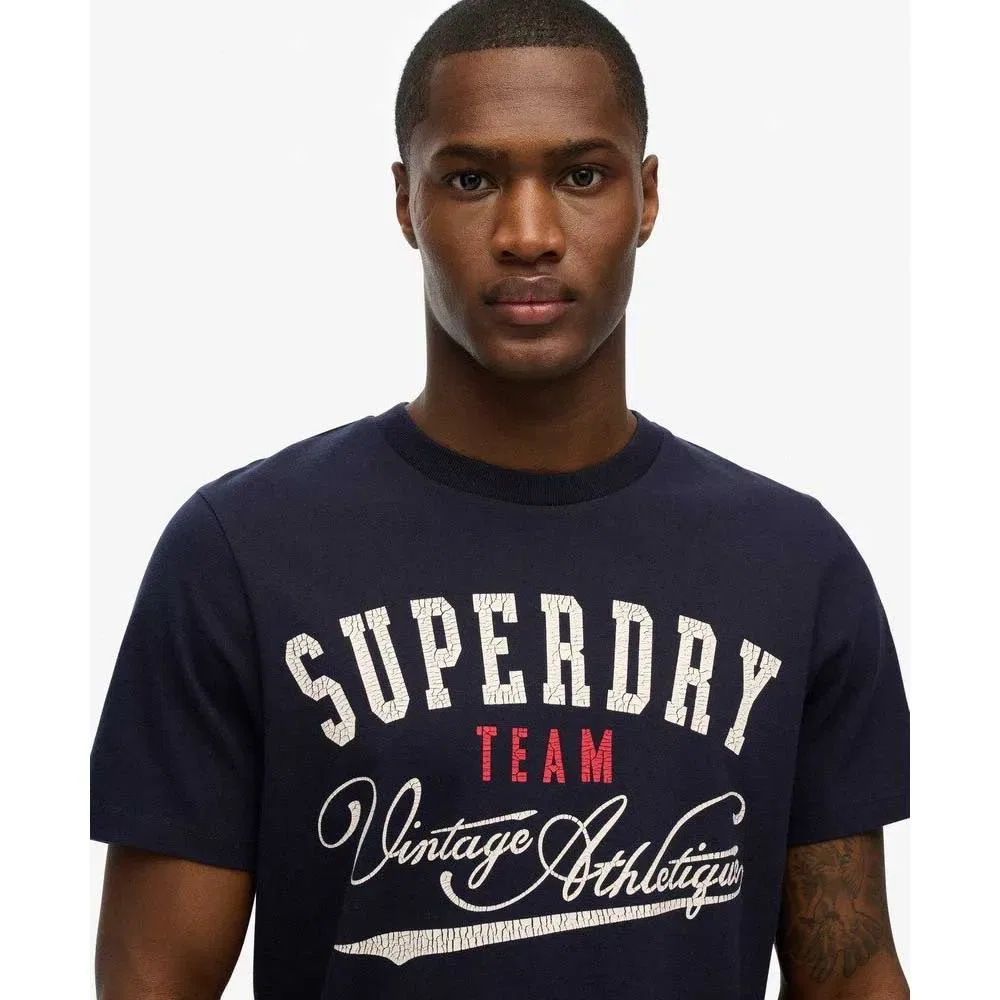 Мужская футболка с коротким рукавом Athletic Relaxed Fit Superdry, Blue — фото 4